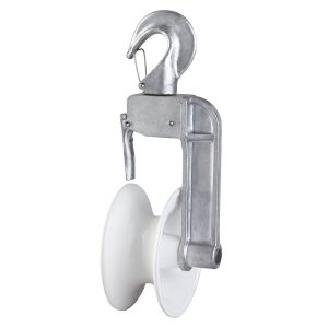 Poulie en aluminium pour câbles torsadés et câbles nus
